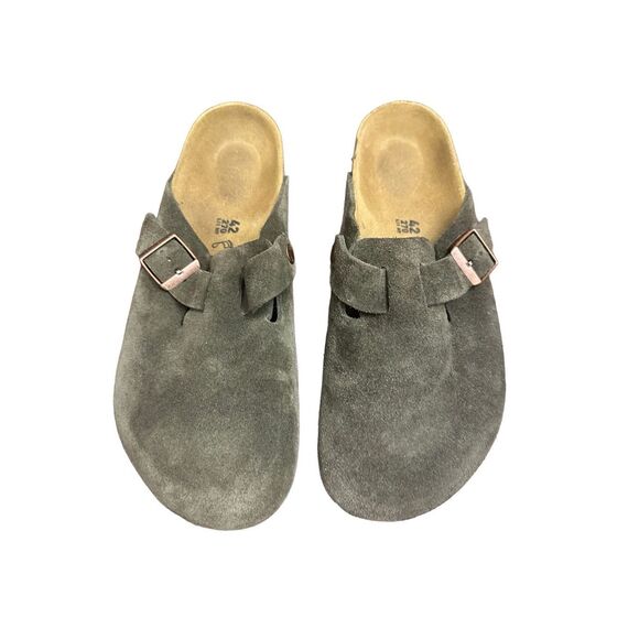 Birkenstock Boston  Suede Leather Clogs - Picture 1 of 13